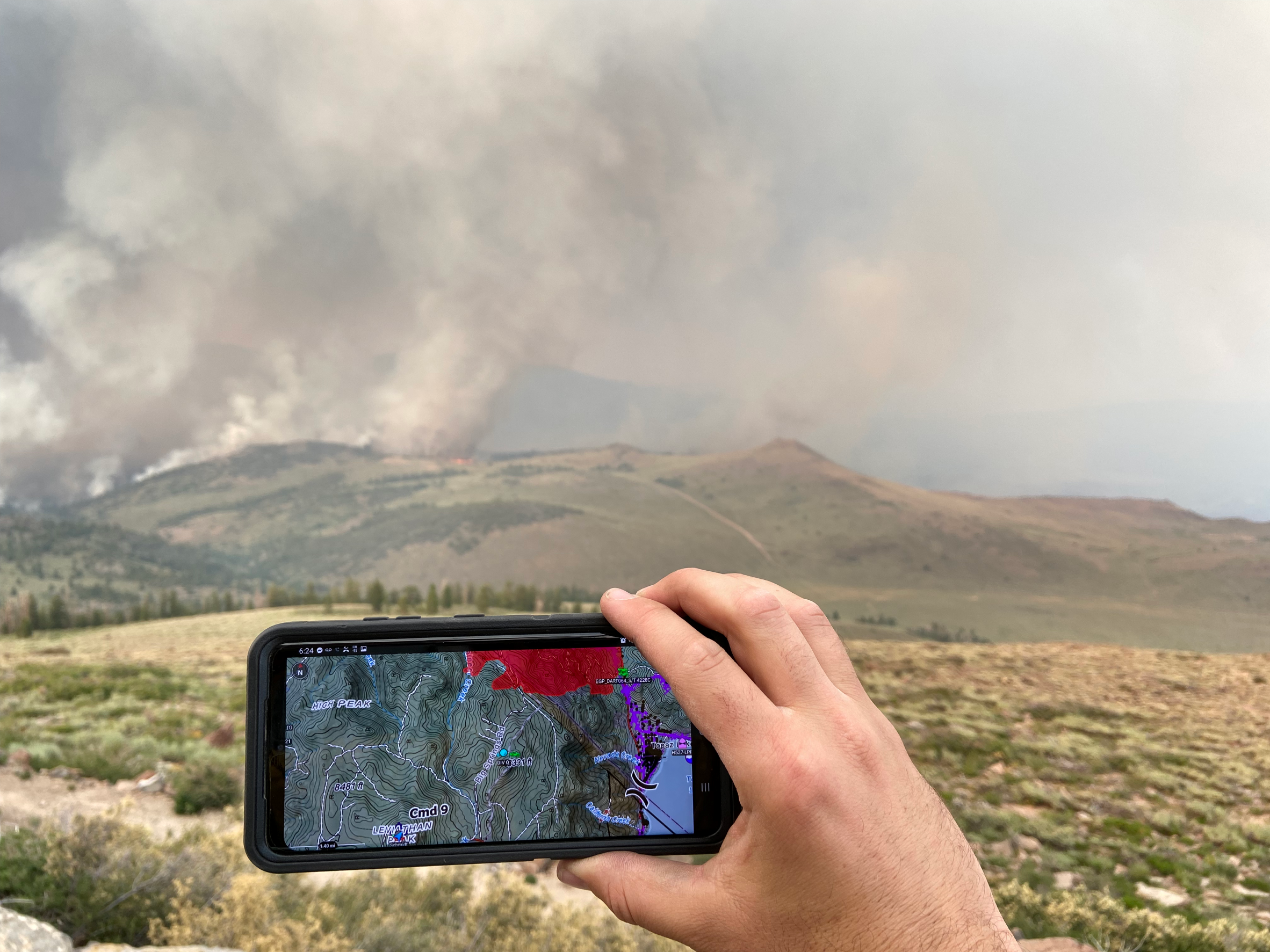 Photo 1 Team Awareness Kit app used on the Tamarack Fire July 23 2021 2